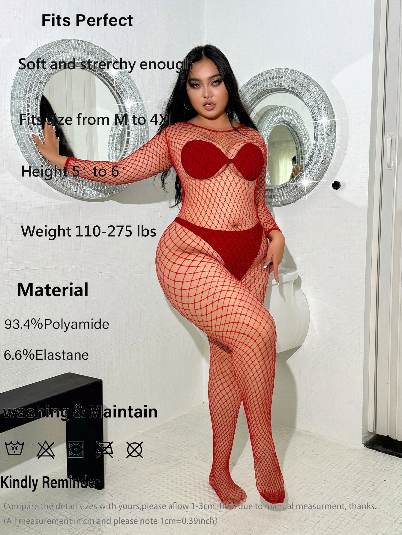 Plus-Size Sexy Lace-Up Open-Crotch Lingerie