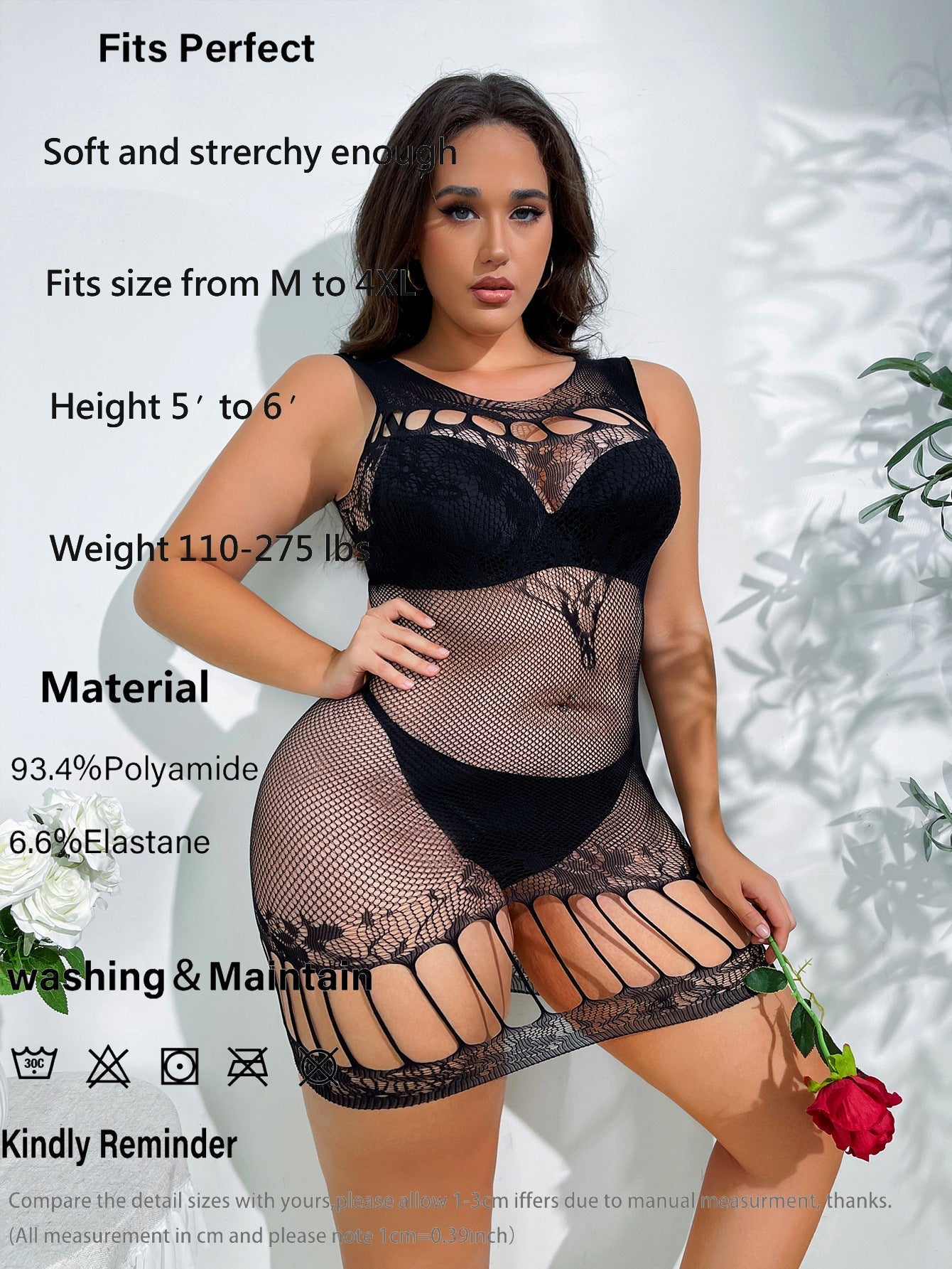 Plus Size Lace-Up Slip-On Dress