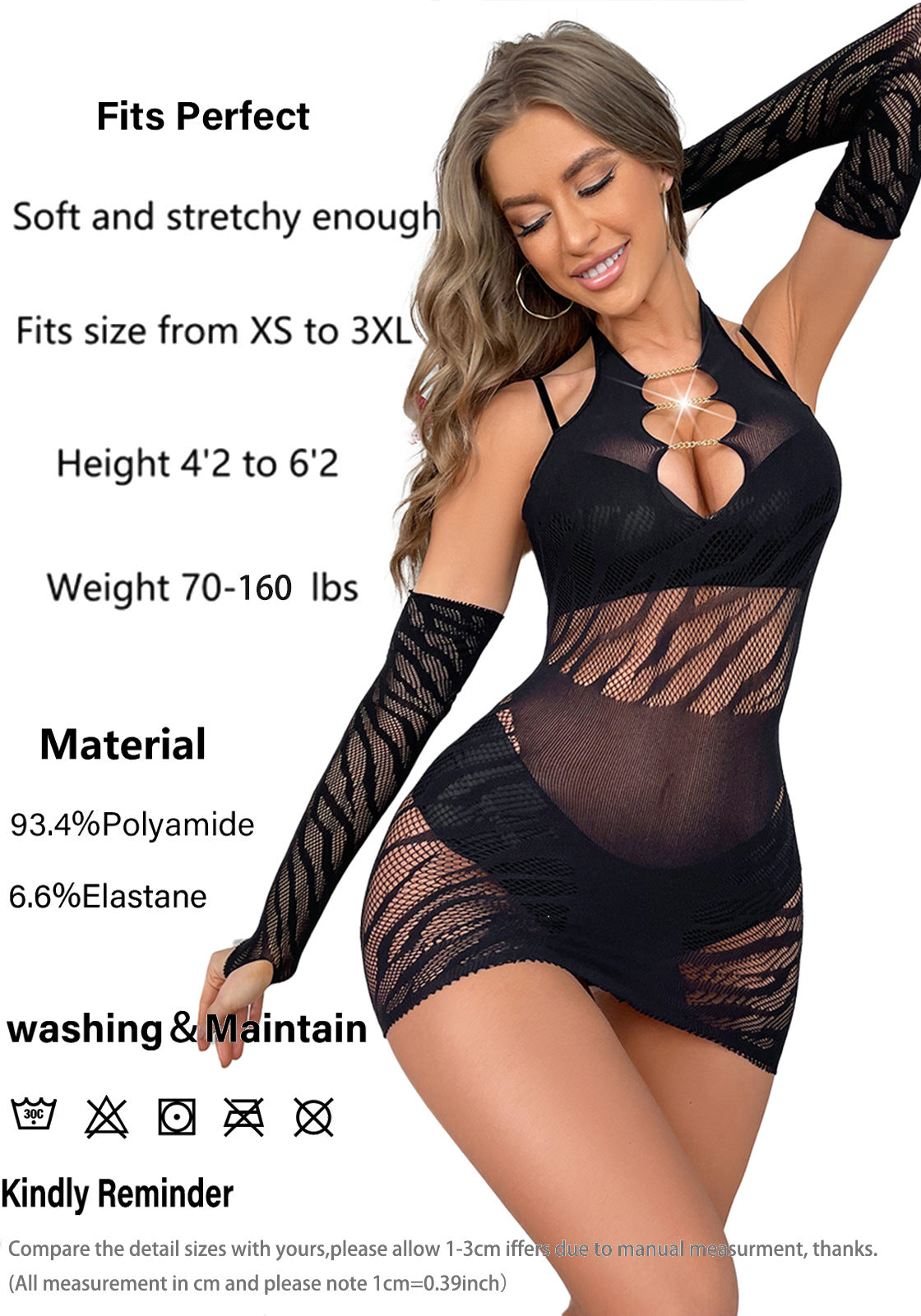 Zebra-striped lace lingerie set with gloves