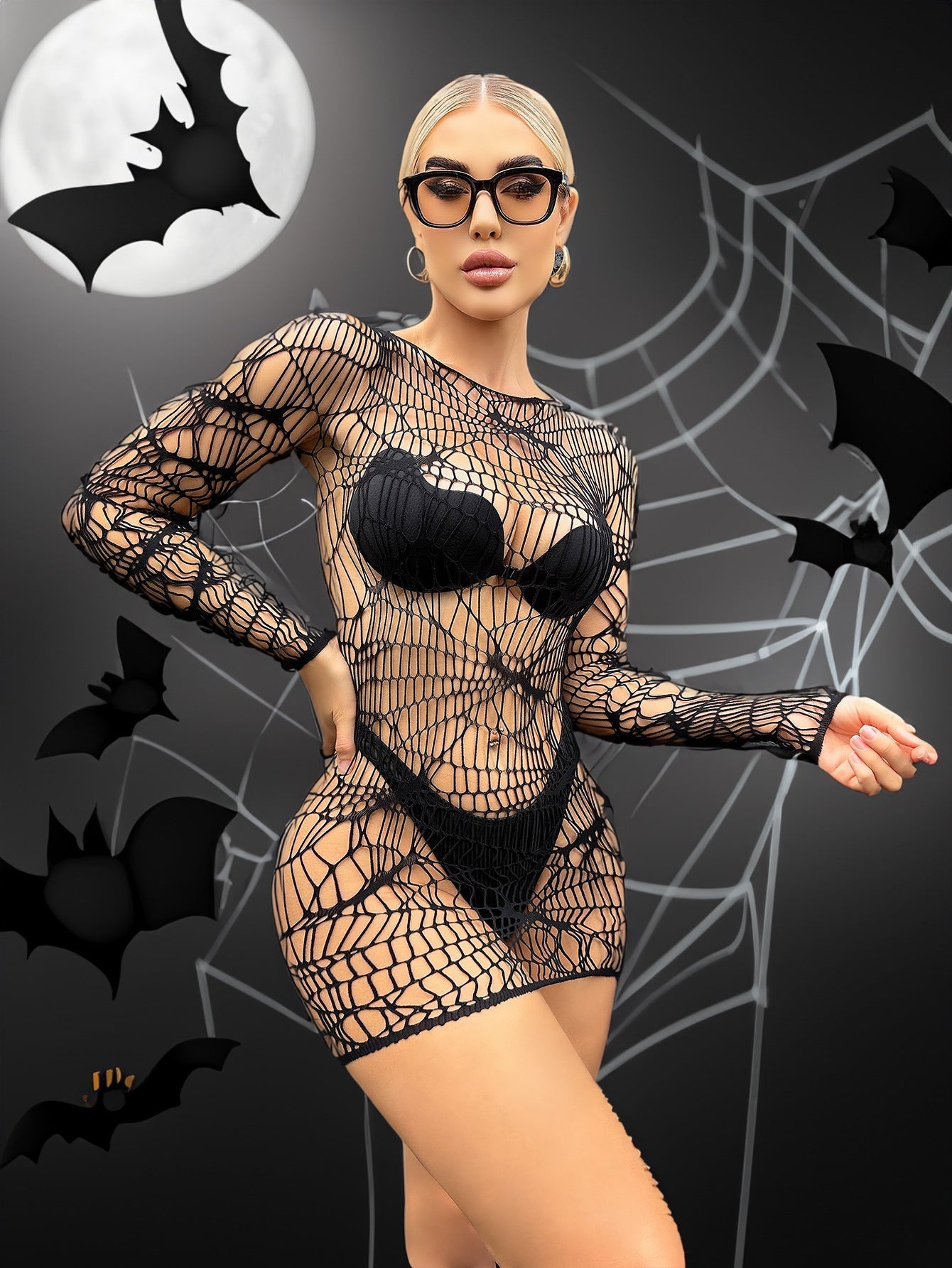 Spiderweb Lace Bodysuit (Halloween Edition)
