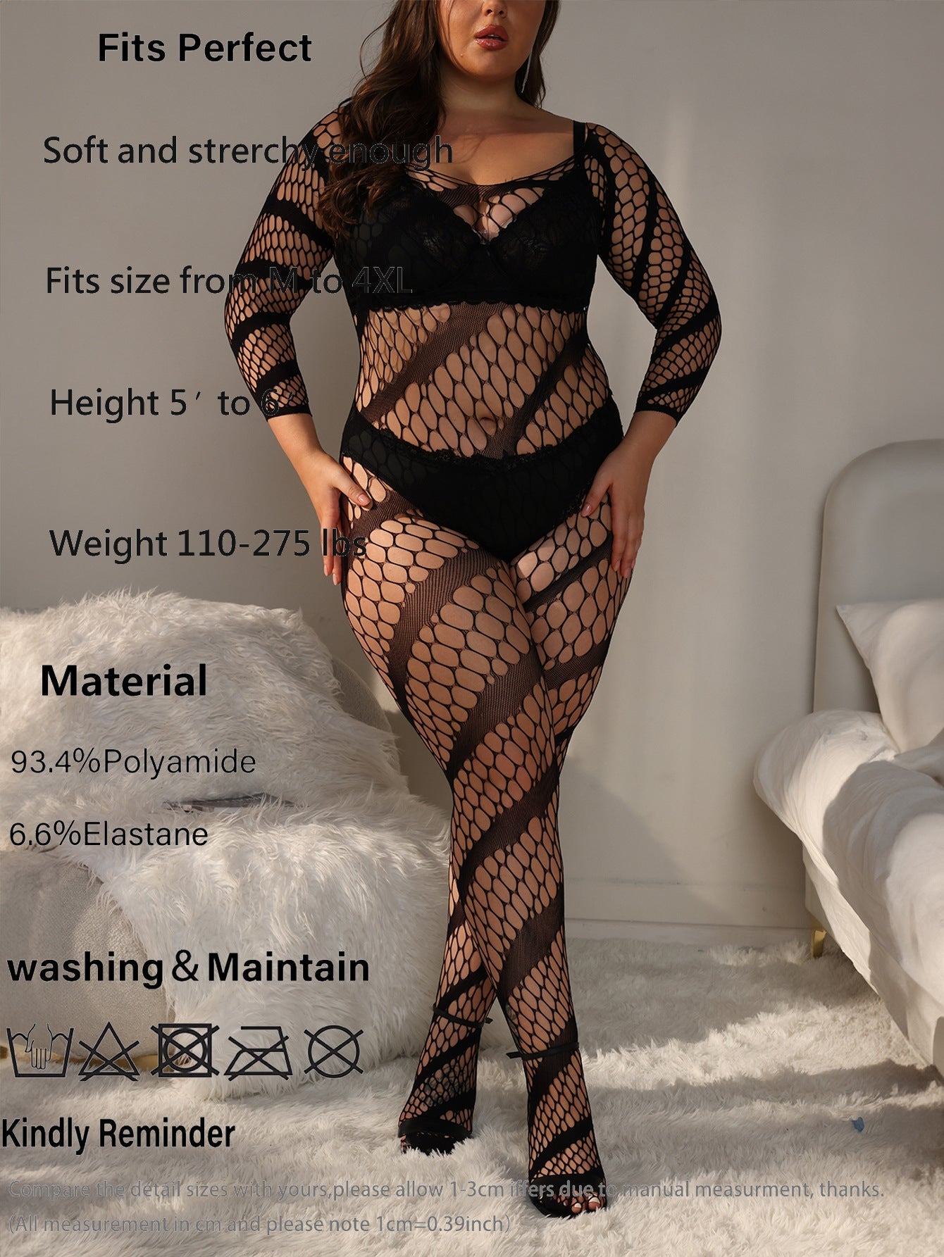 Plus Size Lace-Up Striped Bodycon Dress