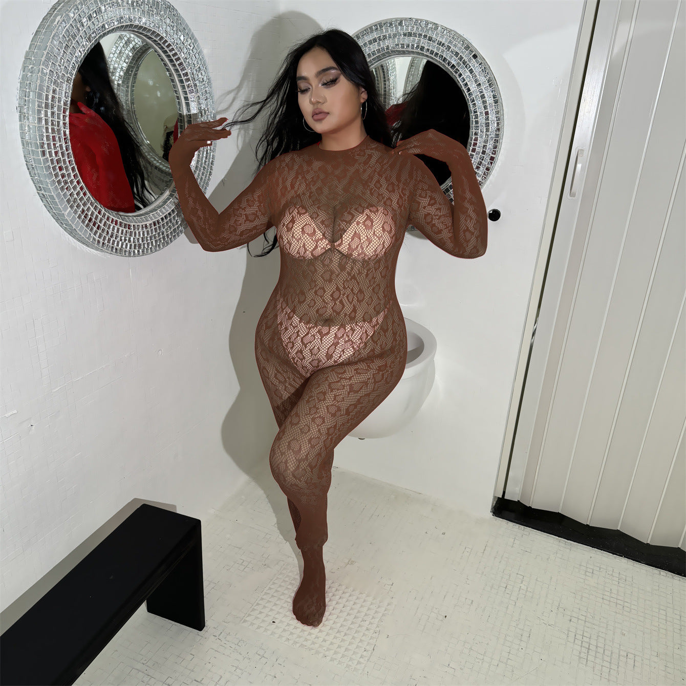Plus-Size Sexy Leopard Print Thong Lingerie